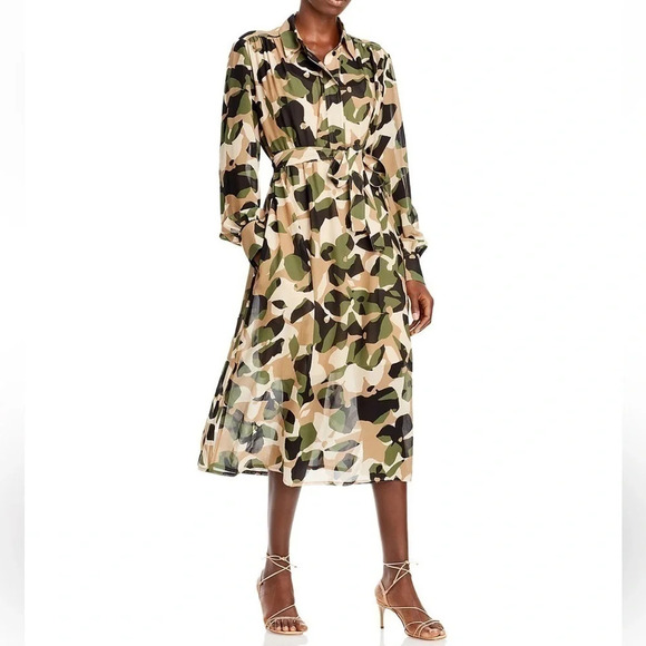 Boss Dresses & Skirts - Hugo Boss Dakaria Camo Shirt Dress in Size 10 - NEW!